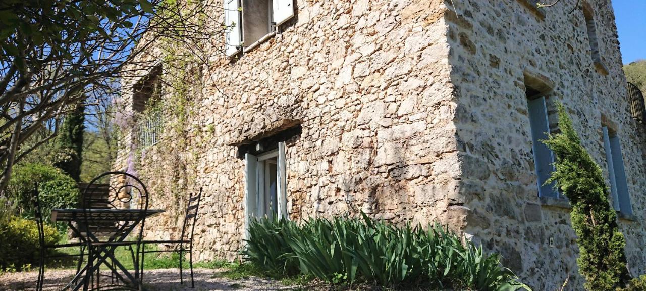 Gite En Cevennes Du Sud, Bergerie Restauree Au Rez De Jardin D'Une Bastide Avec Piscine, Vue Exceptionnelle, Authenticite Et Confort Saint-Laurent-le-Minier المظهر الخارجي الصورة