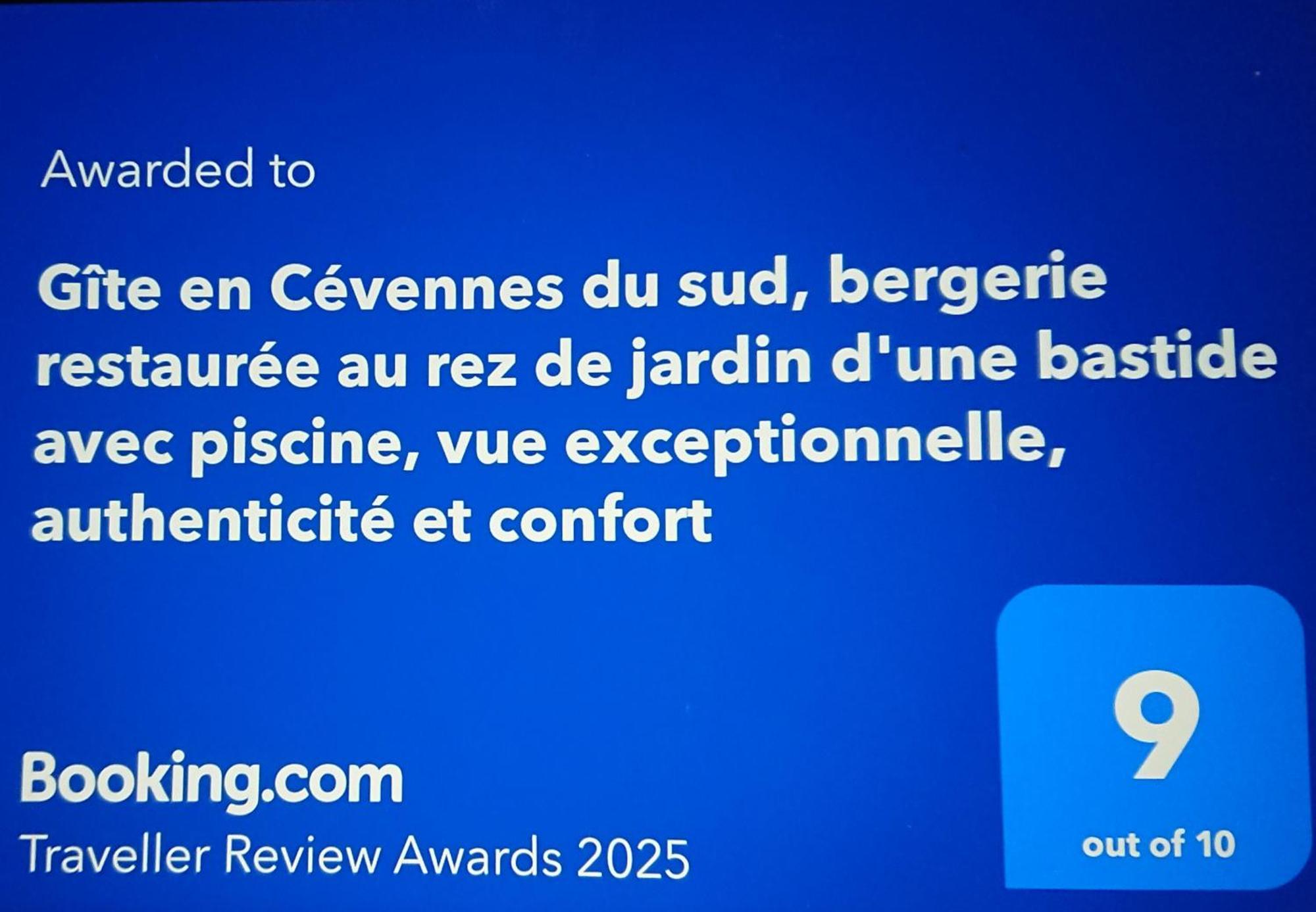 Gite En Cevennes Du Sud, Bergerie Restauree Au Rez De Jardin D'Une Bastide Avec Piscine, Vue Exceptionnelle, Authenticite Et Confort Saint-Laurent-le-Minier المظهر الخارجي الصورة